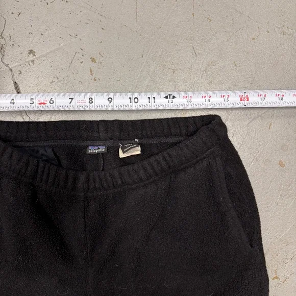 Vintage Patagonia Made in USA Fleece Pants Black Joggers Men's Size Medium